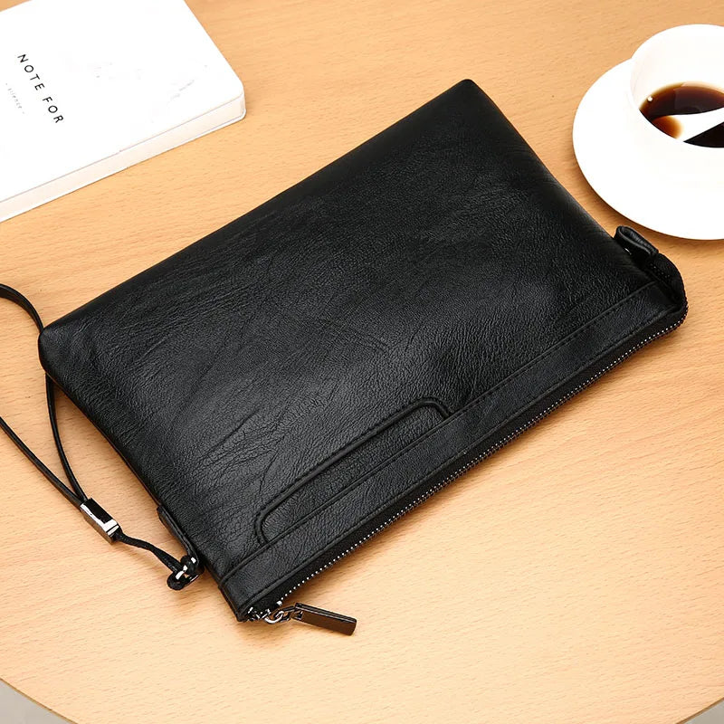 Classic leather clutch