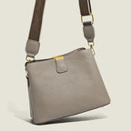 Soft leather handbag with zipper