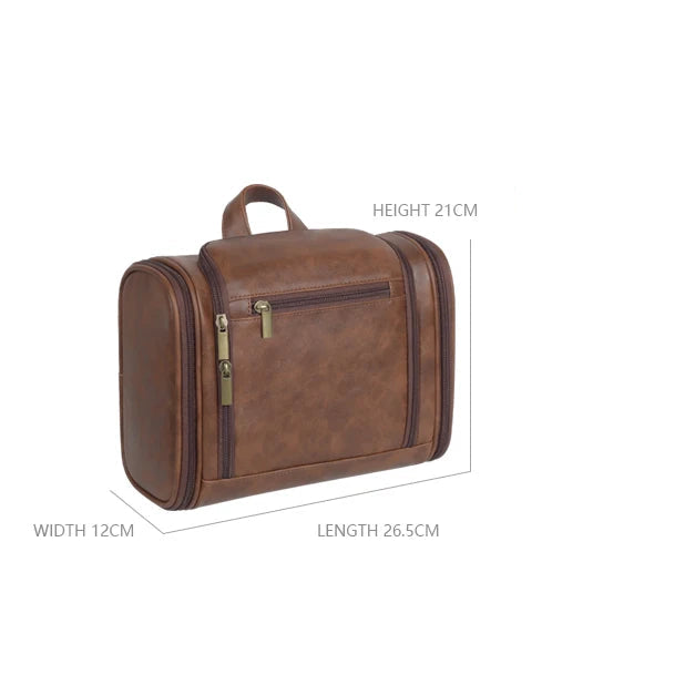 Leather dopp kit for men