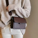 Retro leather crossbody bag for women