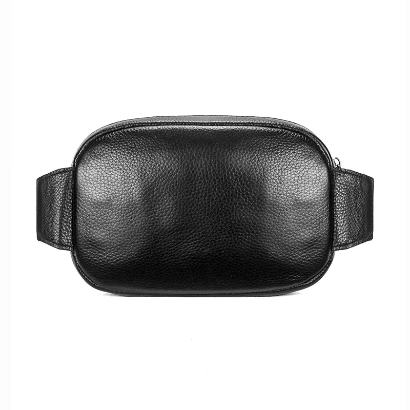 Zip-top leather belt bag
