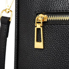 Functional leather crossbody bag