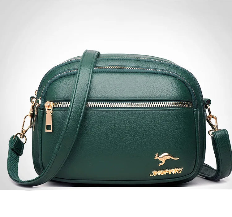 Retro leather shoulder purse
