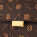 Designer-style leather knapsack