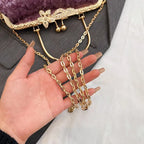 Corduroy evening clutch bag with wrist strap