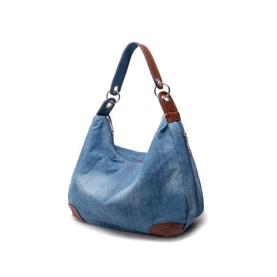 Casual denim slouch bag