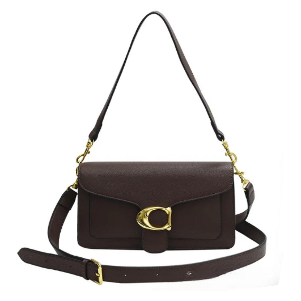 Designer inspired leather crossbody bag