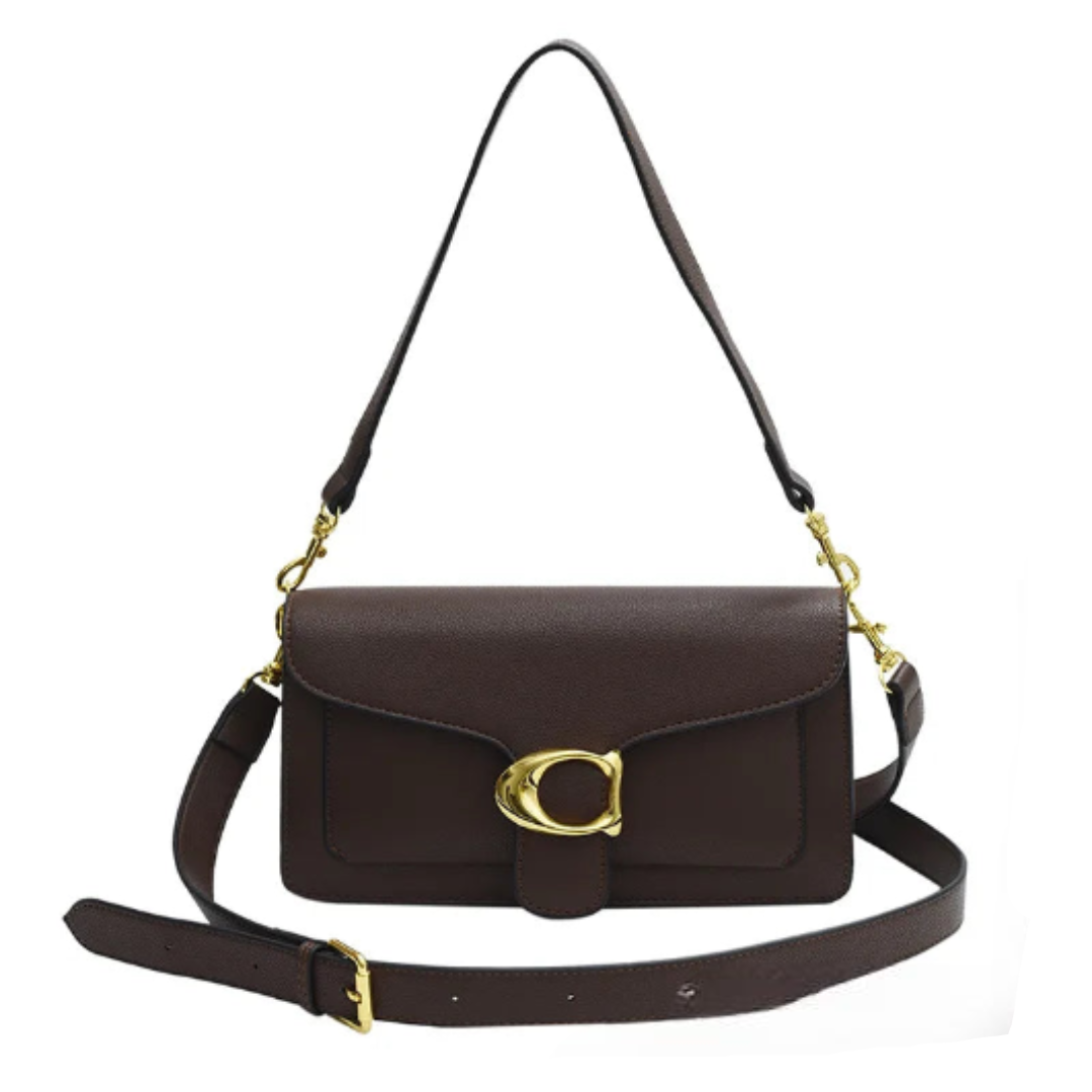 Designer inspired leather crossbody bag