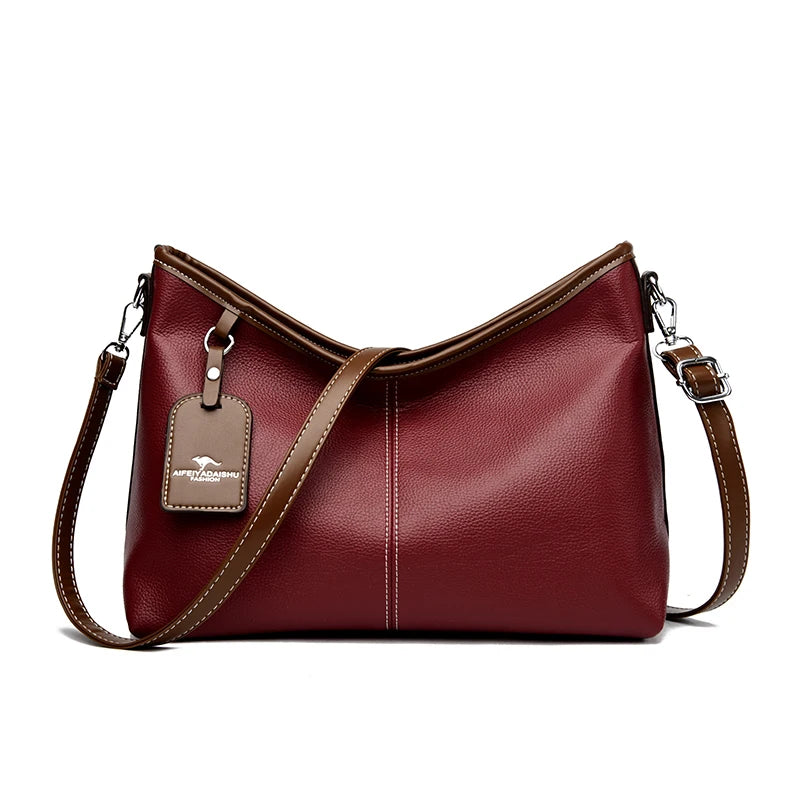 Leather handbag for work, shopping, or travel