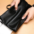 Classic leather clutch