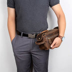 Zippered leather dopp kit
