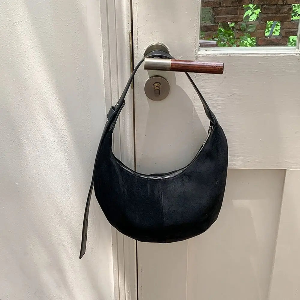 Hobo suede shoulder bag