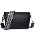 Sleek leather shoulder handbag
