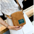 Classic corduroy crossbody bag