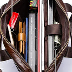 Classic leather laptop bag