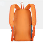 Small red hiking backpack