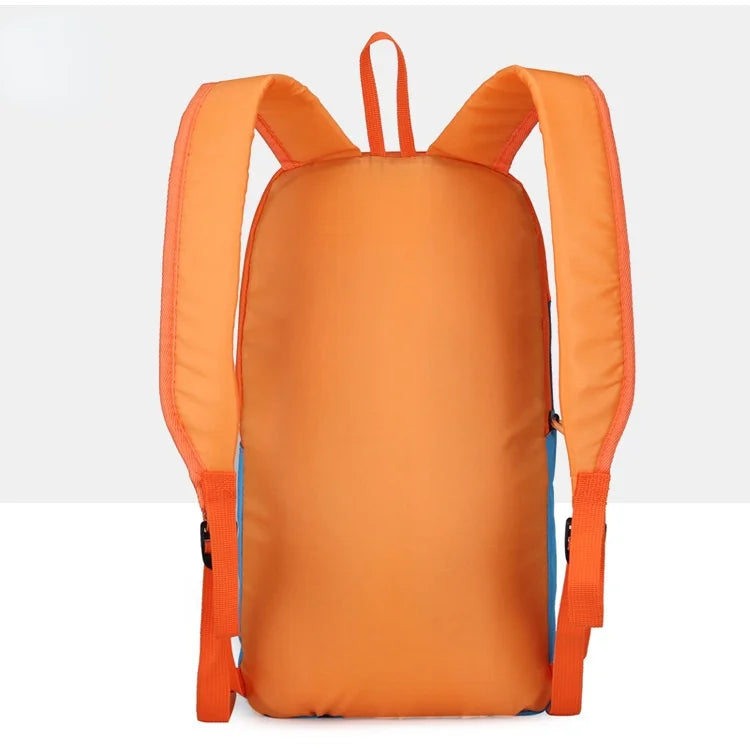 Small red hiking backpack