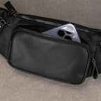 Minimalist leather waist bag