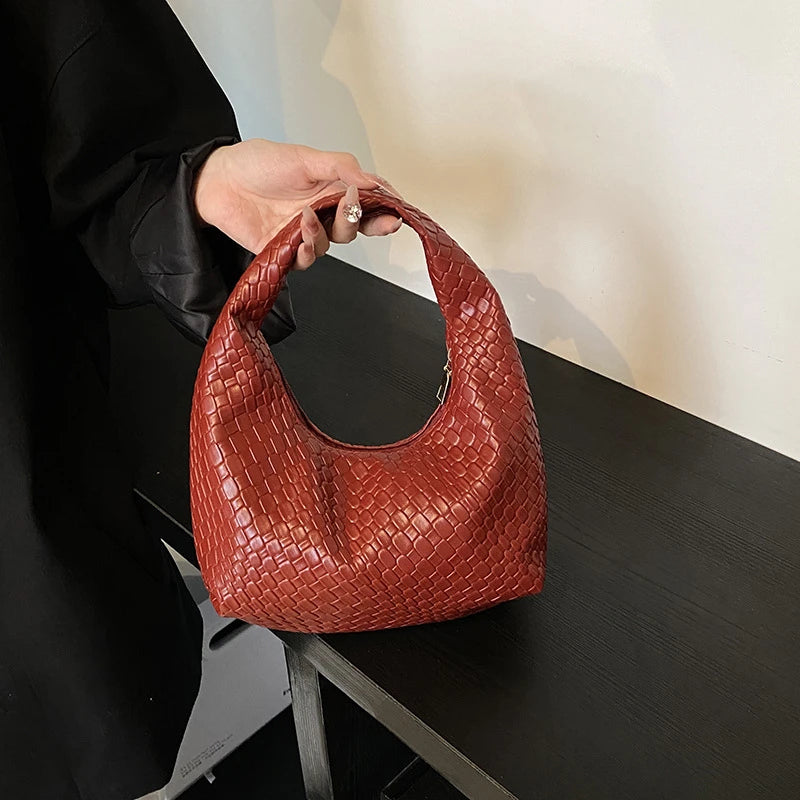 Snake skin leather hobo bag