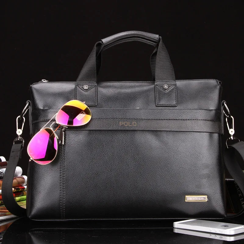 Vintage leather office briefcase