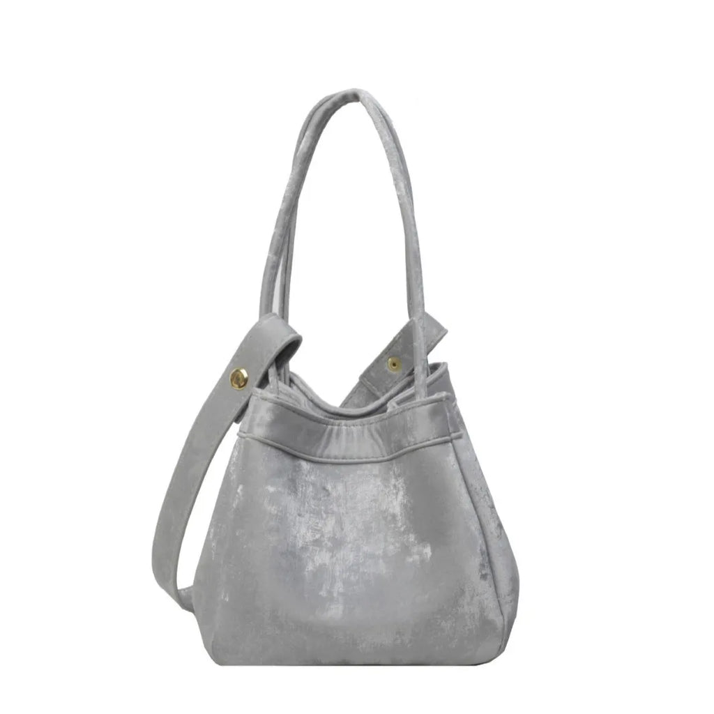 Suede box slouch bag