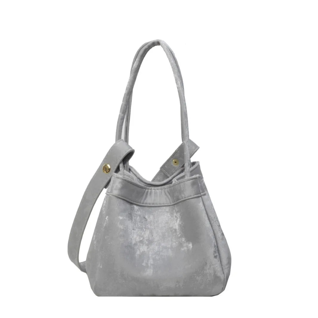 Suede box slouch bag