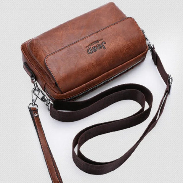 Vintage leather crossbody bag