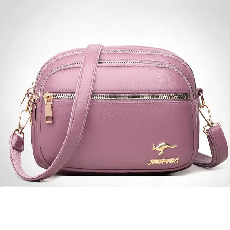 Retro leather shoulder purse