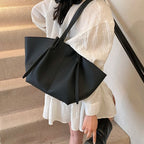 Modern leather tote bag