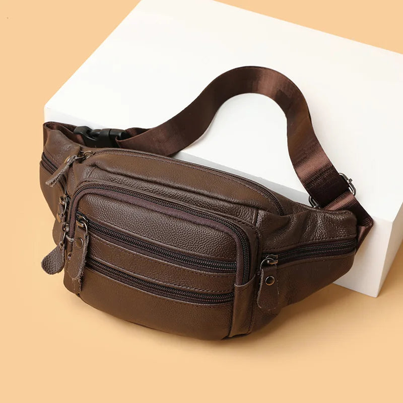 Smooth leather belt pouch