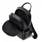 Elegant women’s leather backpack
