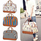 Elegant women's leather duffle bag