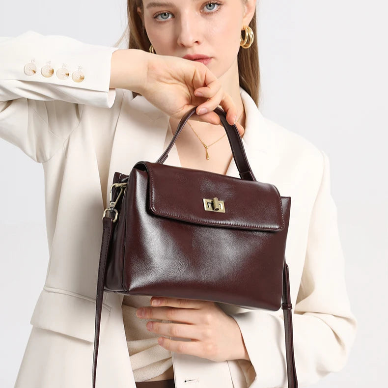 Chic leather crossbody bag for women