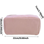 Corduroy cosmetic bag