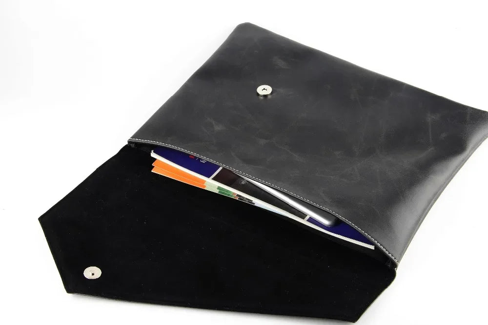 Men's leather clutch bag