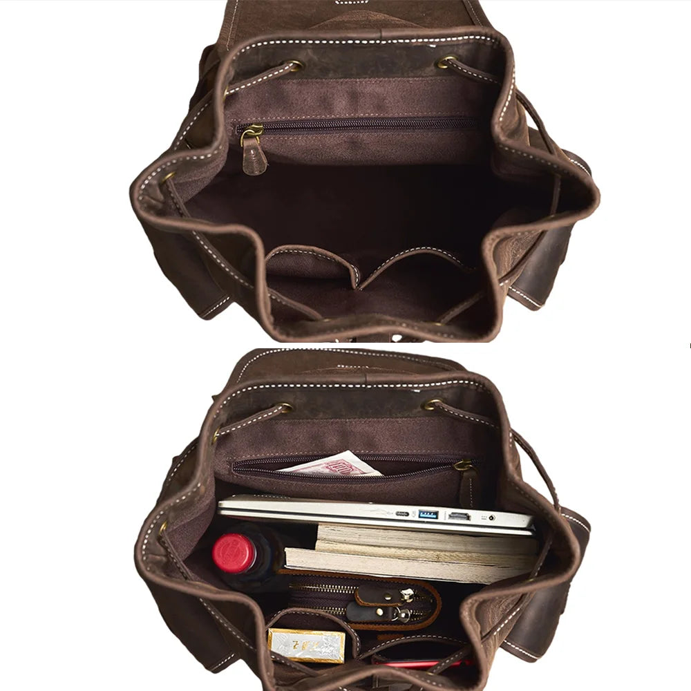 Heritage leather rucksack