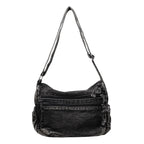 Multi-pockets denim shoulder bag for women