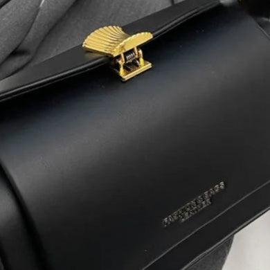 Fashion leather shoulder bag with top handle