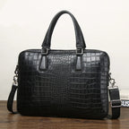Women's leather laptop tote bag