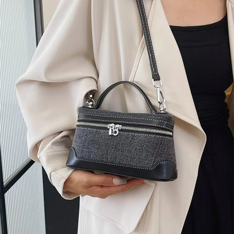 Crossbody denim purse with adjustable strap