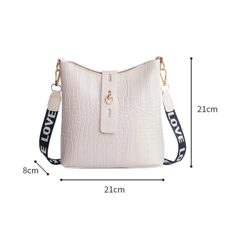 Classic leather shoulder bag for women