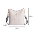 Classic leather shoulder bag for women