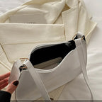Shiny leather hobo bag
