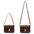 Retro style leather crossbody bag