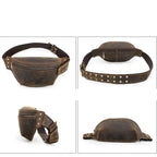 Structured leather waist bag