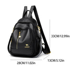Modern leather backpack for women