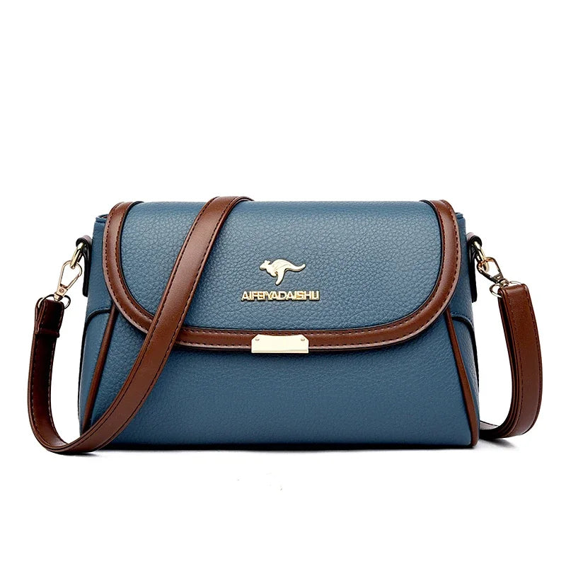 Versatile leather crossbody bag