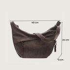 Slouchy suede shoulder bag