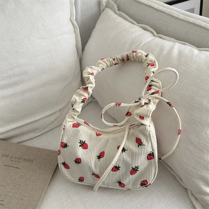 Corduroy hobo bag