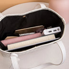 Quilted leather tote bag